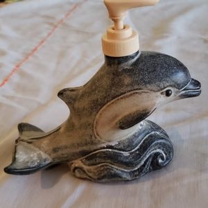 North Eagle Pottery Dolphin Soap Dispenser.